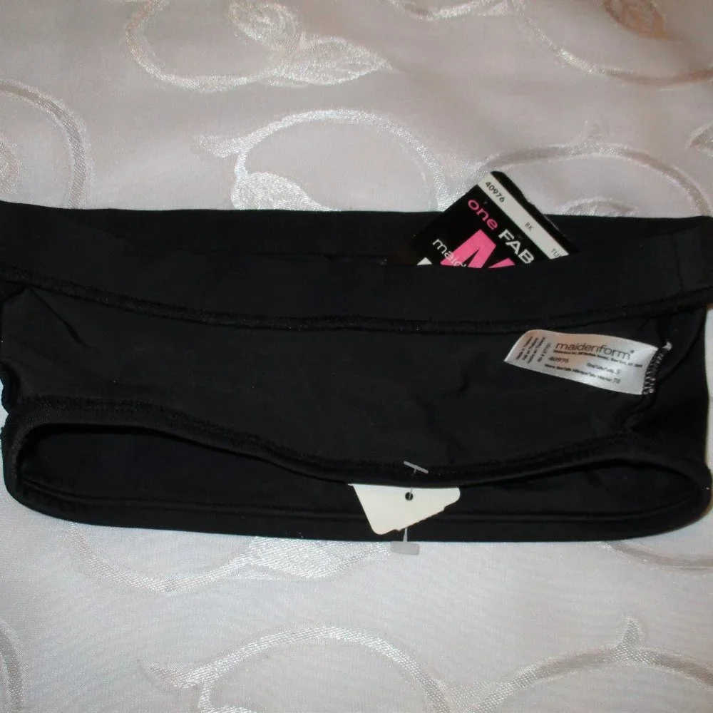 MAIDENFORM BLACK TUBE TOP – STRAPLESS BRA – NWT - Picture 7 of 9